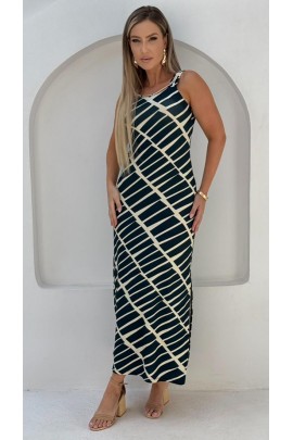 171171 - Vestido Longo Ramany Estampa Geométrica